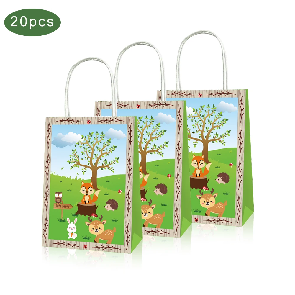 20 шт. тематические элементы джунгли вечерние подарочные сумки сафари лесной дети