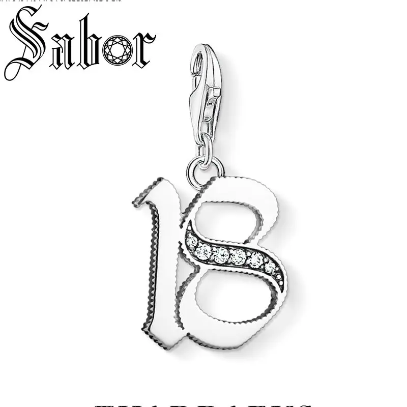 Подвеска из бисера с цифрами 18 лет оригинальный браслет подлинный посеребренный