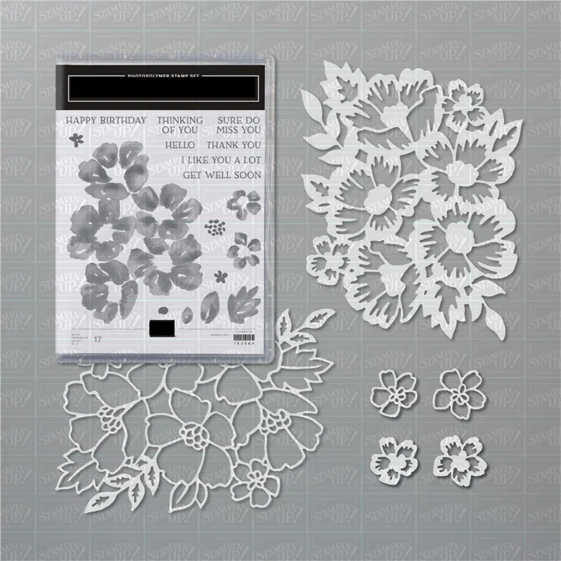 

Blooms Flower Metal Cutting Dies and Stamps Stencils For Scrapbooking Stamps Embossing Mold DIY Paper Cards Crafts Cut
