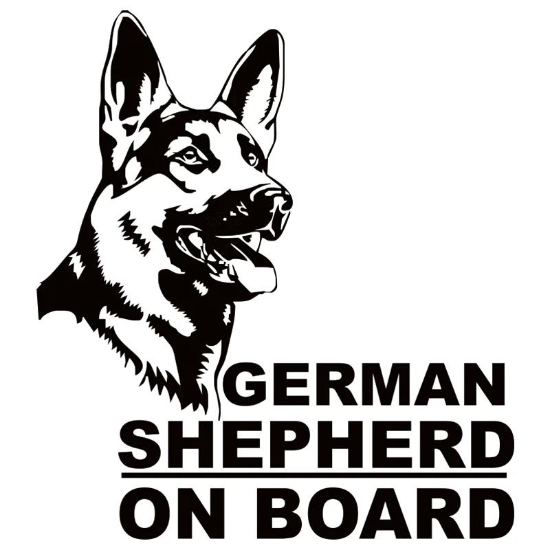 

Dawasaru German Shepherd on Board Funny Car Sticker Waterproof Decal Laptop Motorcycle Auto Accessories Decoration PVC,16cm*15cm