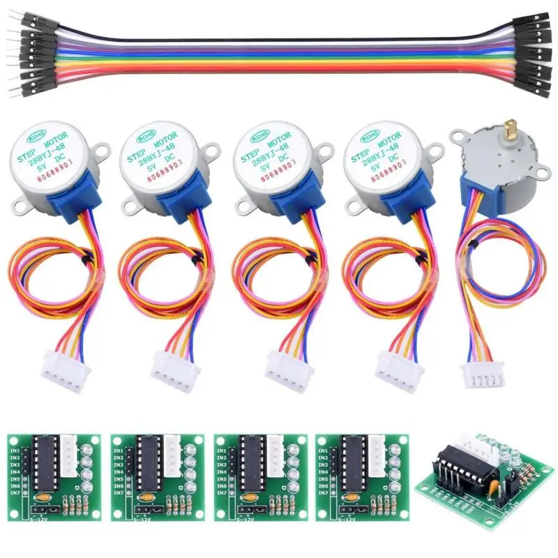

5V Stepper Motors 4-Phase Geared ULN2003 28BYJ-48 For Arduino Wear-resistant