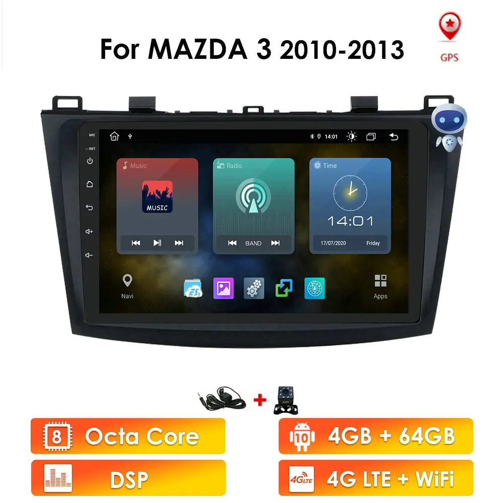 

Автомагнитола 3G + 32G с голосовым ии, 2 din, Android, радио для Mazda 3 maxx axela 2010 2011 2012 2013 Carplay 4G, Автомобильный мультимедийный GPS, 2din Авторадио