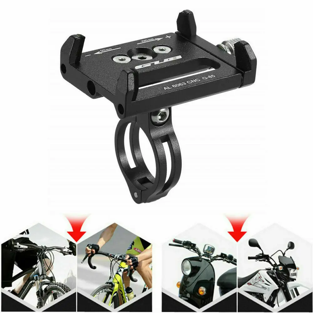 

Universal Bike Accessories Aluminum Bicycle Phone Holder Racks Motorcycle Handlebar Mount Non-slip Moblie Cell Phone Clip