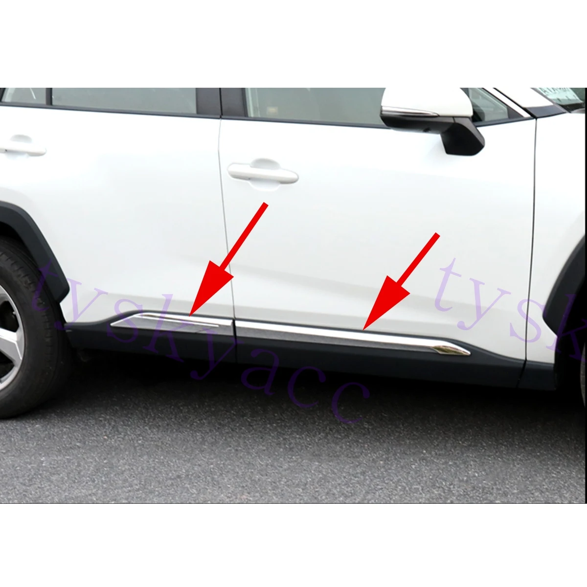 Exterior Chrome Door Side Body Molding Cover Trim Strips Protector Accessories Fit For Toyota RAV4 2019 2020 | Автомобили и