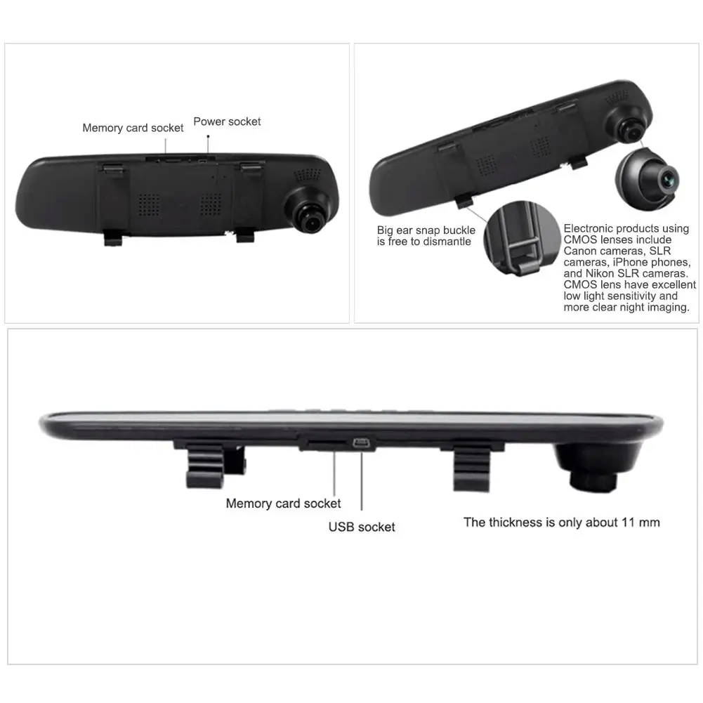 2 8 дюймов двойной Лен HD Автомобильный видеорегистратор видео Dash Cam камера 1080P