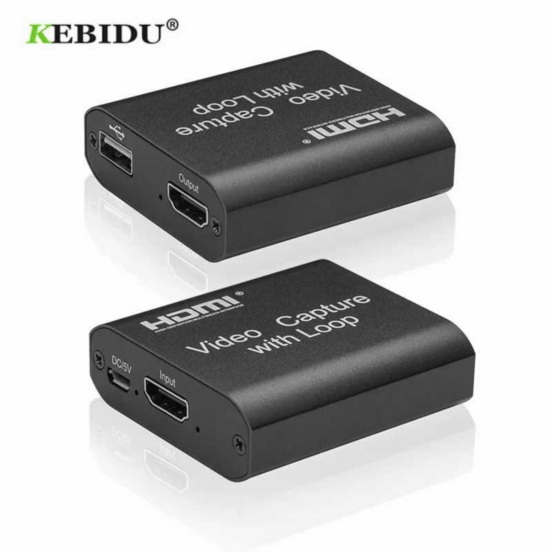 

kebidumei HD 1080P 4K Video Capture Card for Live Streaming To USB 2.0 Video Capture Board Game Record Broadcast