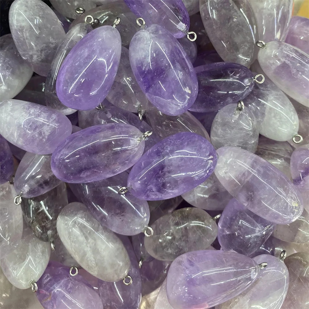 

Natural Stone Irregular Amethysts Pendant Necklace Charms Pendant for Jewelry Making DIY Necklace Size 20x40mm-25x45mm
