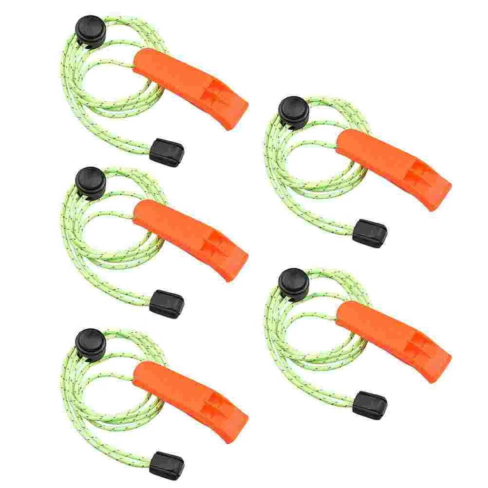 

5pcs Safety Survival Whistles Portable Plastic Whistles Outdoor Accessories