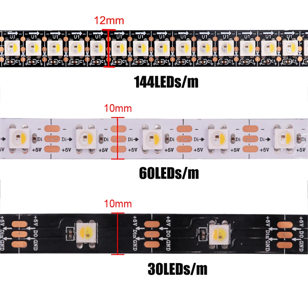 DC5V SK6812 RGBW RGBWW RGBNW WWA светодиодный светильник 4 в 1 аналогичный WS2812B м 2 5 30 60 144