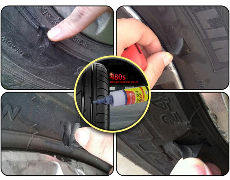 

New Adhesives Sealers Super Caulk Car Rubber Repair Tire Glue Window Speaker Seal Tire Repair Glue Mighty Tire Repair Glue