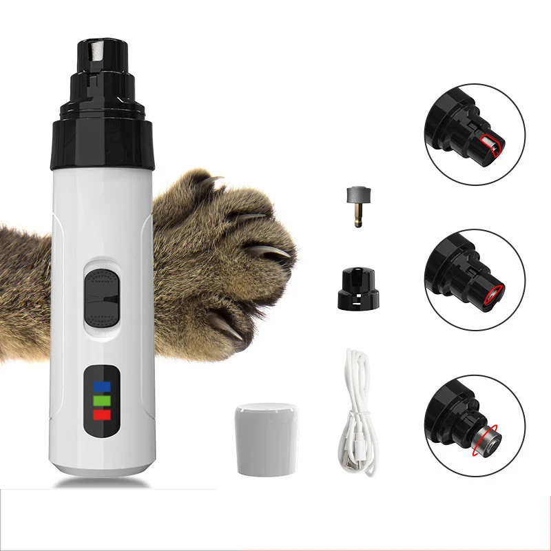

Pet Nail Clipper Electric Grinder Machine Head Rechargeable Claw Grooming Trimmer Cutter Nail Mill Pet Dog Supplies Nail Clipper