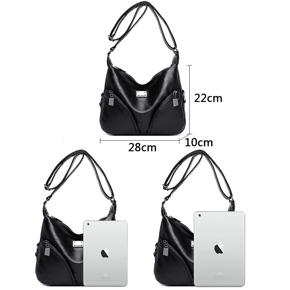 Женские сумки мессенджеры из мягкой овечьей кожи саквояж на плечо повседневные