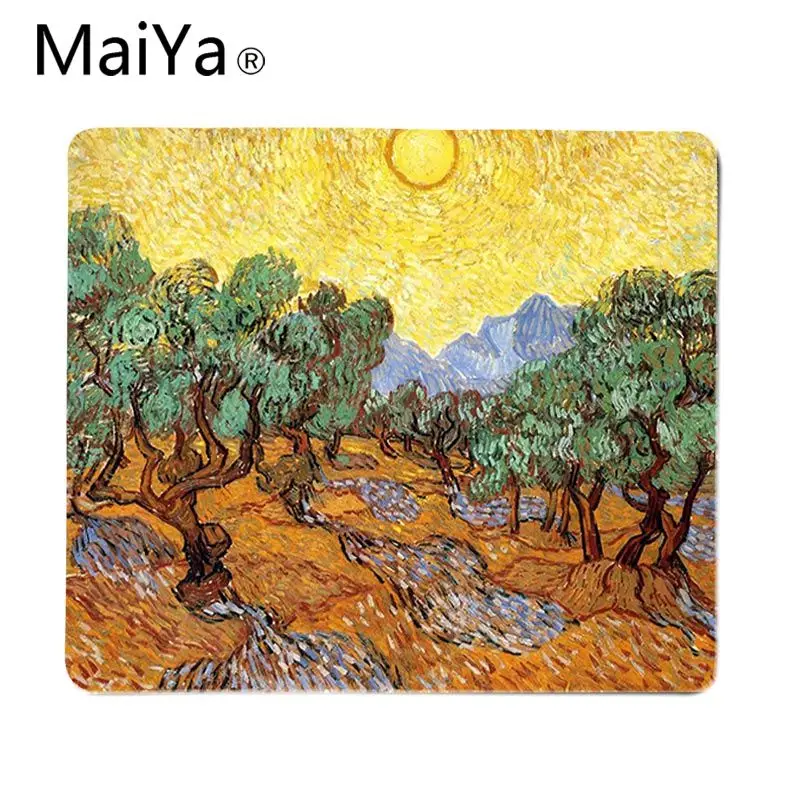 maiya van gogh art painting customized mousepads computer laptop anime mouse mat free shipping large mouse pad keyboards mat free global shipping