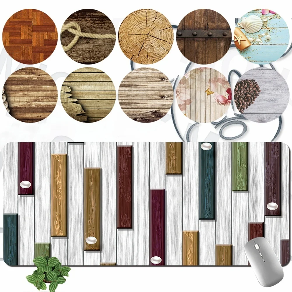 

Gaming Mouse Pad Large Mouse Pad 30x60CM 30x80CM Gamer Computer Mousepad PU Leather Wood Pattern Series Laptop Keyboard Desk Mat