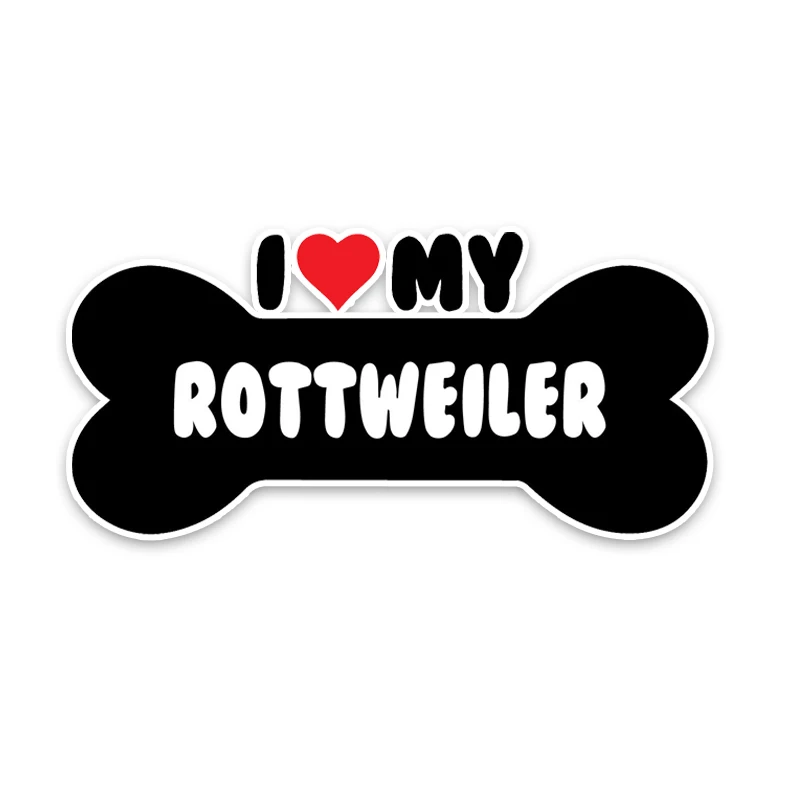 Volkrays креативные автомобильные стикеры I Heart My Rottweiler аксессуары для костей собак