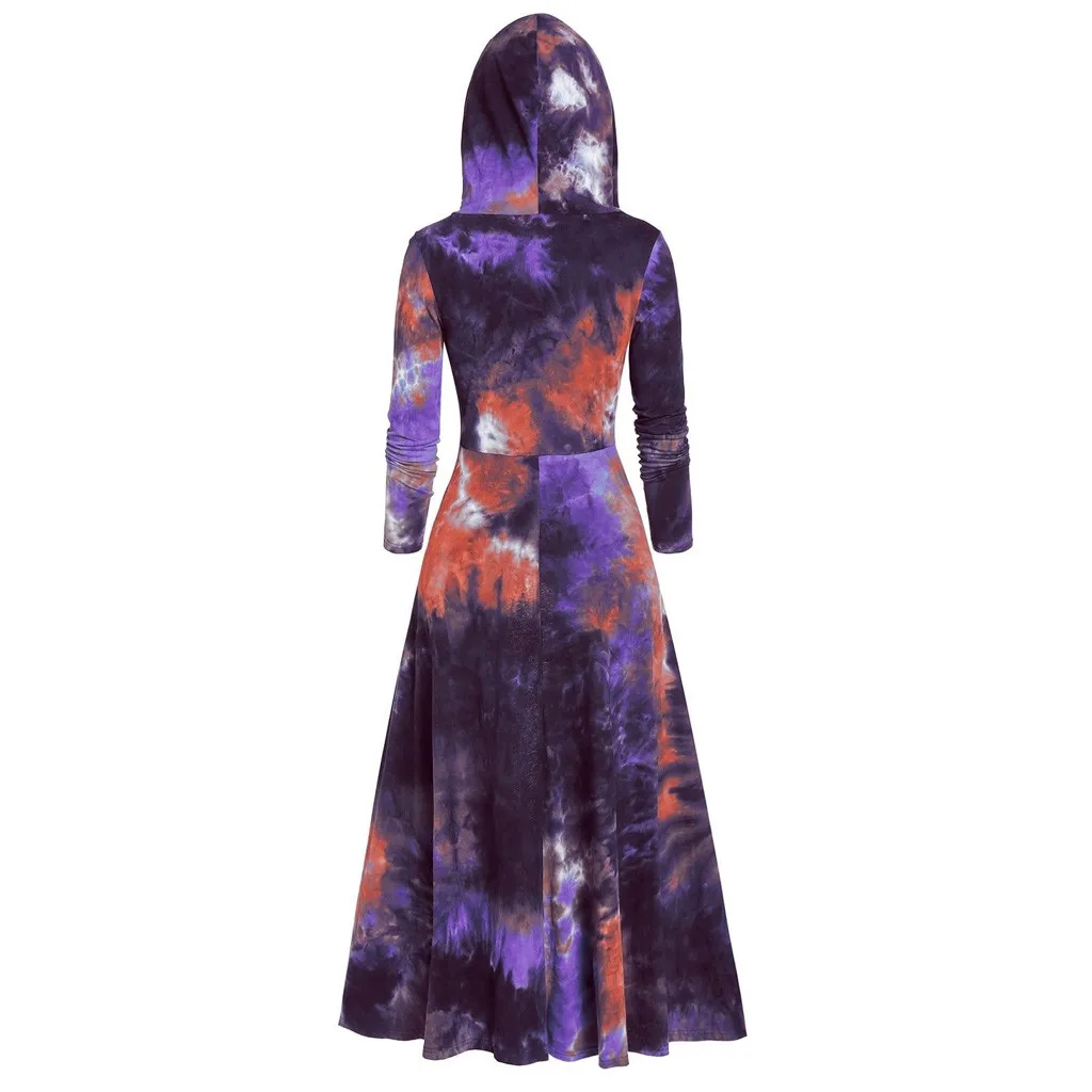 Женская толстовка с капюшоном плюс размер винтажный пуловер Топ Модный Плащ