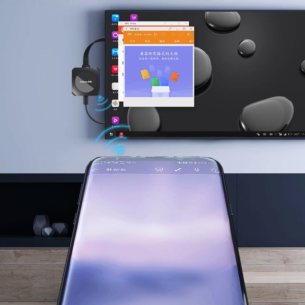 Unnlink ТВ-Стик HDMI-совместимый беспроводной ключ-дисплей 4K Miracast DLNA Airplay Зеркальное