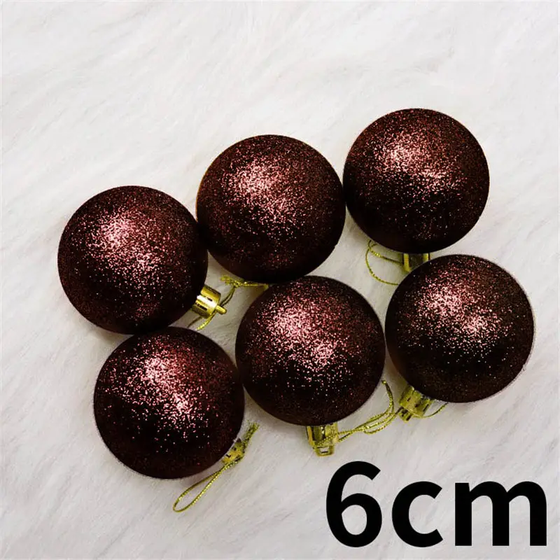 2PD-62611 6 шт./лот, многоцветные пластиковые шары, рождественские елочные украшения, подвесные Подвески, ремесло, год, Рождество, Декор для дома, вечерние украшения, 62603 - Цвет: 2PD-62611