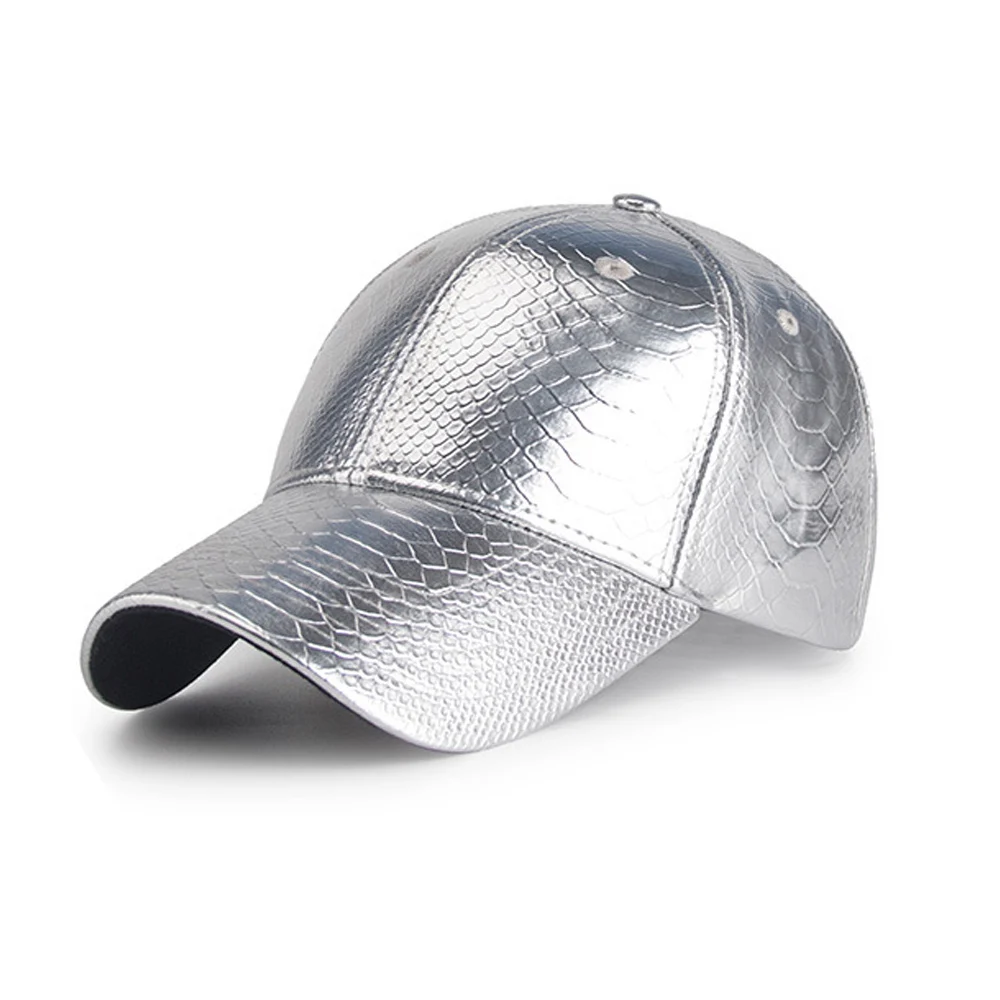 Кожаная металлическая бейсболка s Снэпбэк Кепка в стиле хип хоп раппер