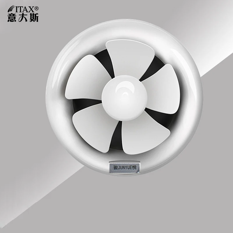 Круглая Ванна 8 дюймов кухонный настенный вентилятор из черного стекла вытяжной