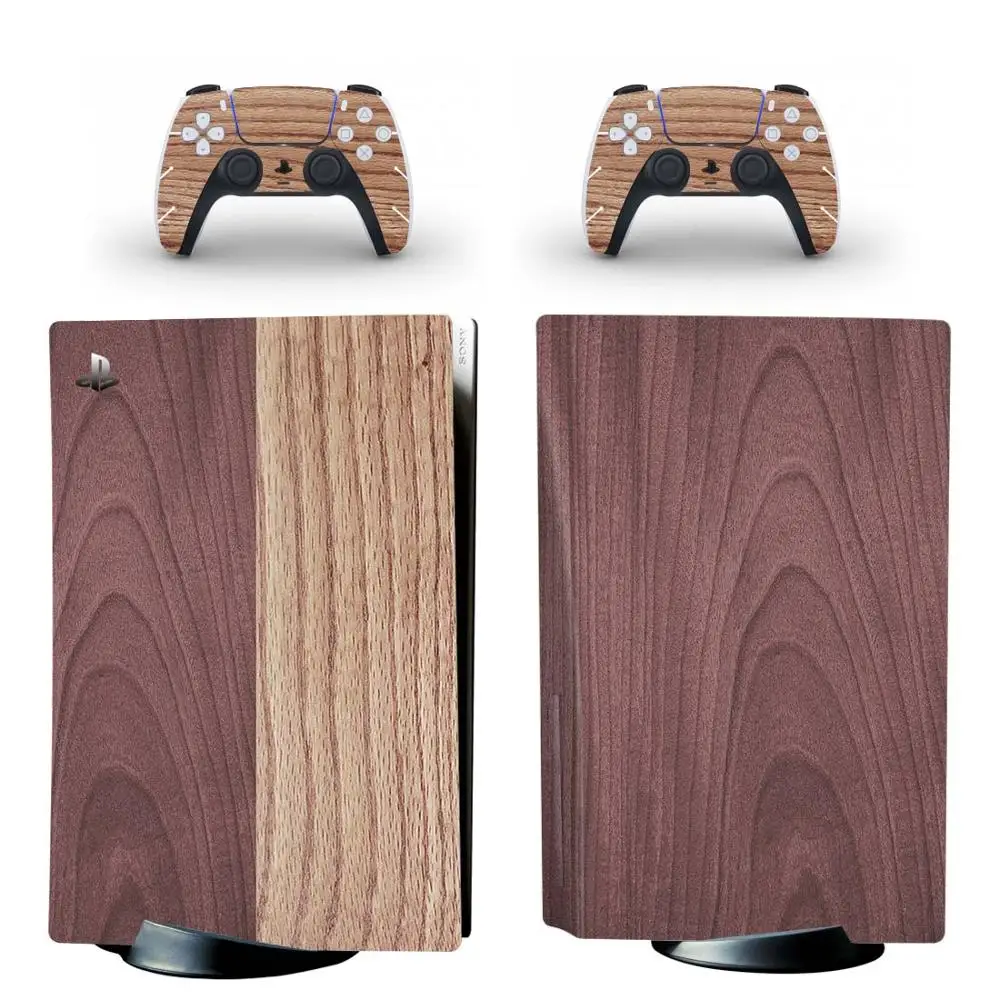 Wood Style PS5 Standard Disc Skin Sticker Decal Cover for PlayStation 5 Console and Controllers Vinyl | Электроника