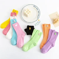 4pairs pack childrens socks puppets personality cartoon animal cute girls boys soft cotton spring autumn color tube sock