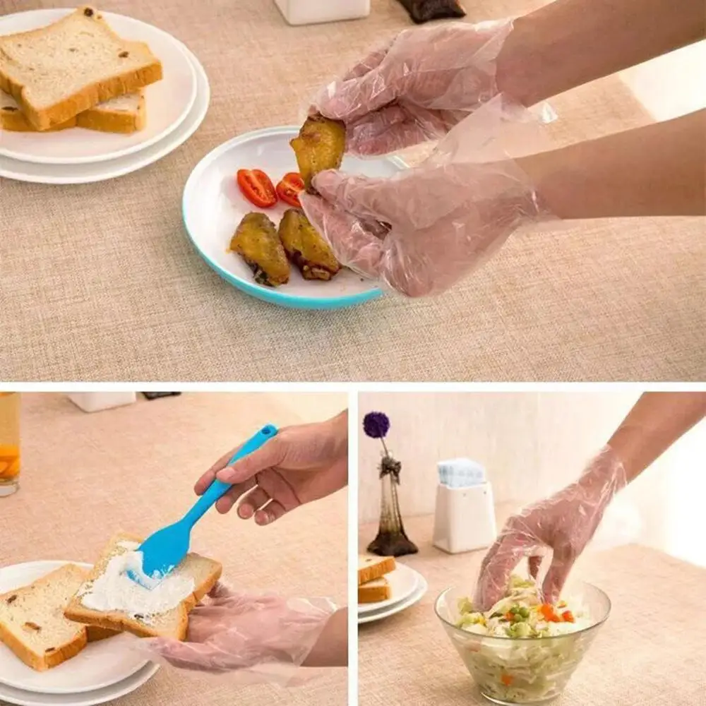 Утолщенные одноразовые защитные перчатки для дома барбекю выпечки бытовые