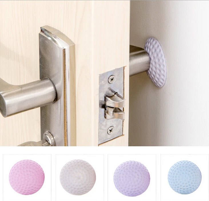 

5x2cm Door Handle Bumpers Buffer Guard Stoppers Self Adhesive Circular Wall Protectors Rubber Silencer Crash Pad Doorknob Lock