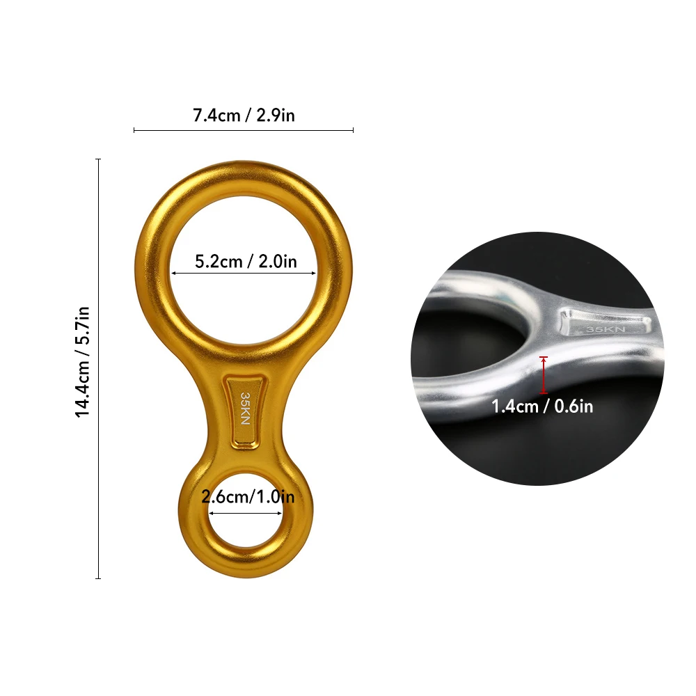 Скалолазание спуск 35KN рис. 8 слово веревка раппель кольцо восемь колец раппелинг