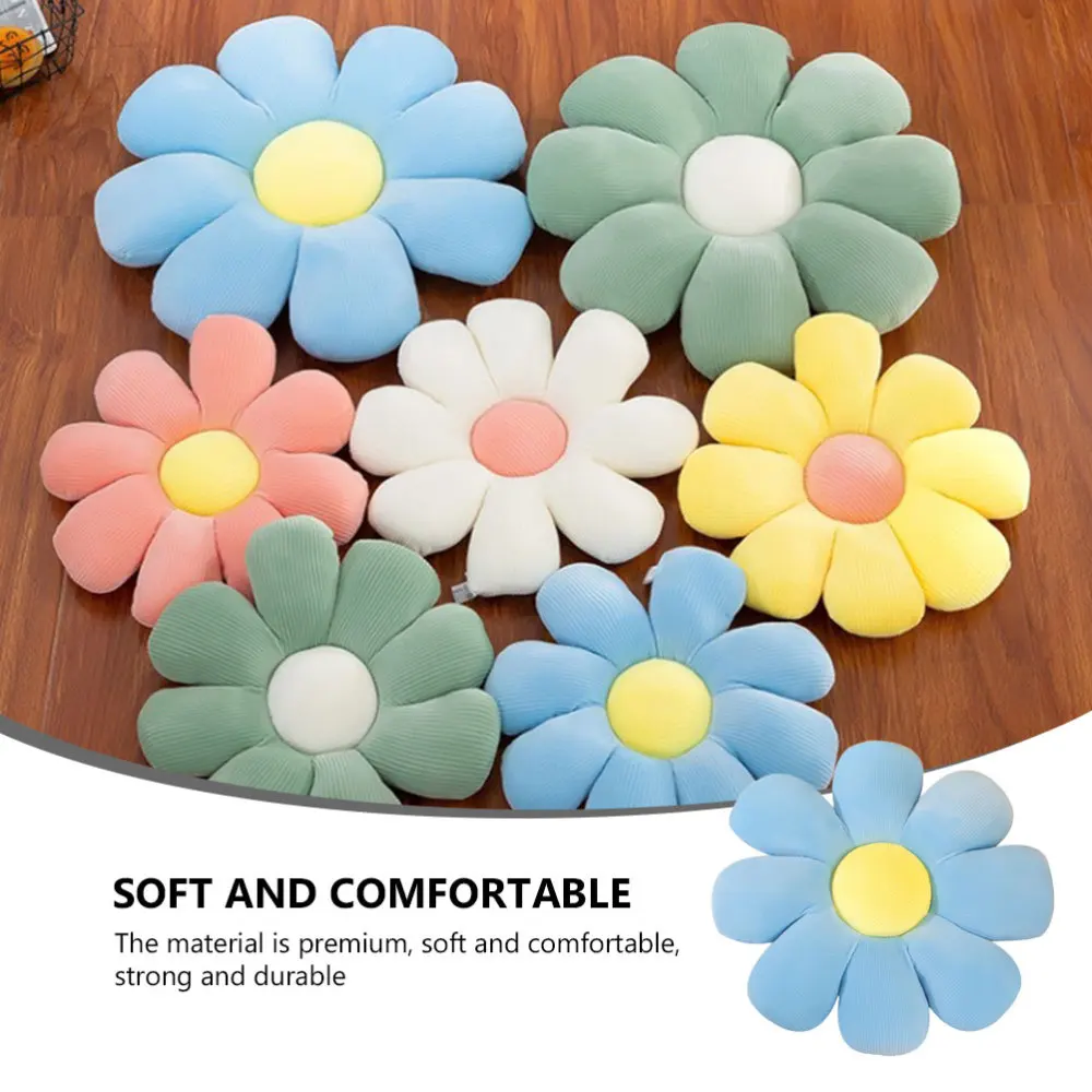 

1pc Daisy Flower Pillow Plush Cushion Pillow Chair Cushion for Home
