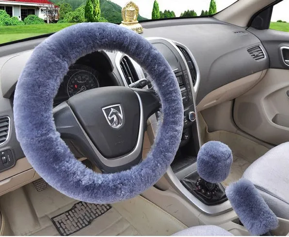 Универсальные Плюшевые Чехлы рулевого колеса автомобиля зимние чехлы из