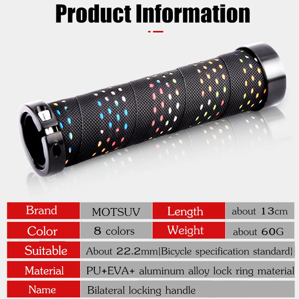 MOTSUV Bicycle Handlebar Grips MTB Bike Bilateral locking handle EVA+PU+alloy ring locked Comfortable shock absorption | Спорт и