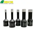 SHDIATOOL 5 шт.компл. 58-11 алмазные сверла с вакуумной пайкой, диаметр 14 дюйма + 516 дюйма + 38 дюйма + 12 дюйма + 58 дюйма (6 + 8 + 10 + 13 + 16 мм) holesaw