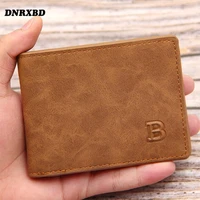 2021 new mens wallet short multi card coin purse fashion casual b wallet male youth thin two fold horizontal soft wallet men