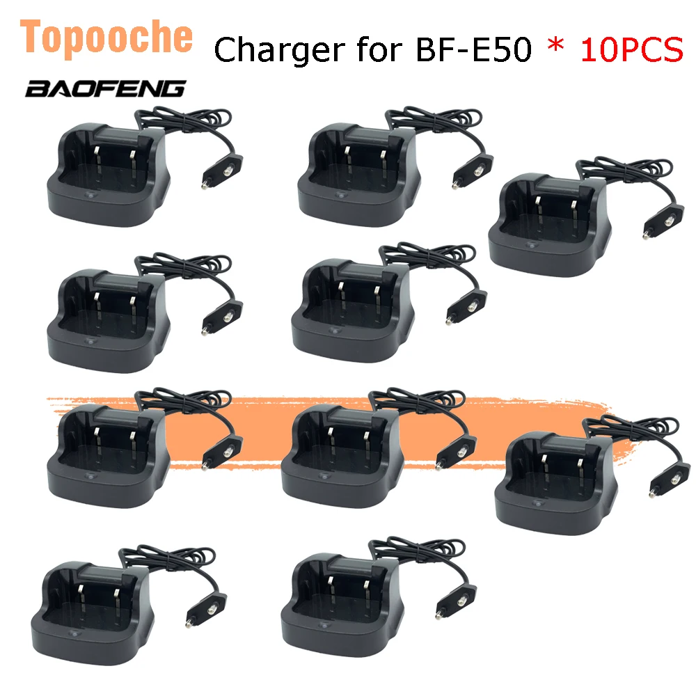 10pcs Original Baofeng E50 T99Plus Walkie Talkie Desktop Charger Battery Charger for Baofeng E50 T99plus Walkie Talkies Charger