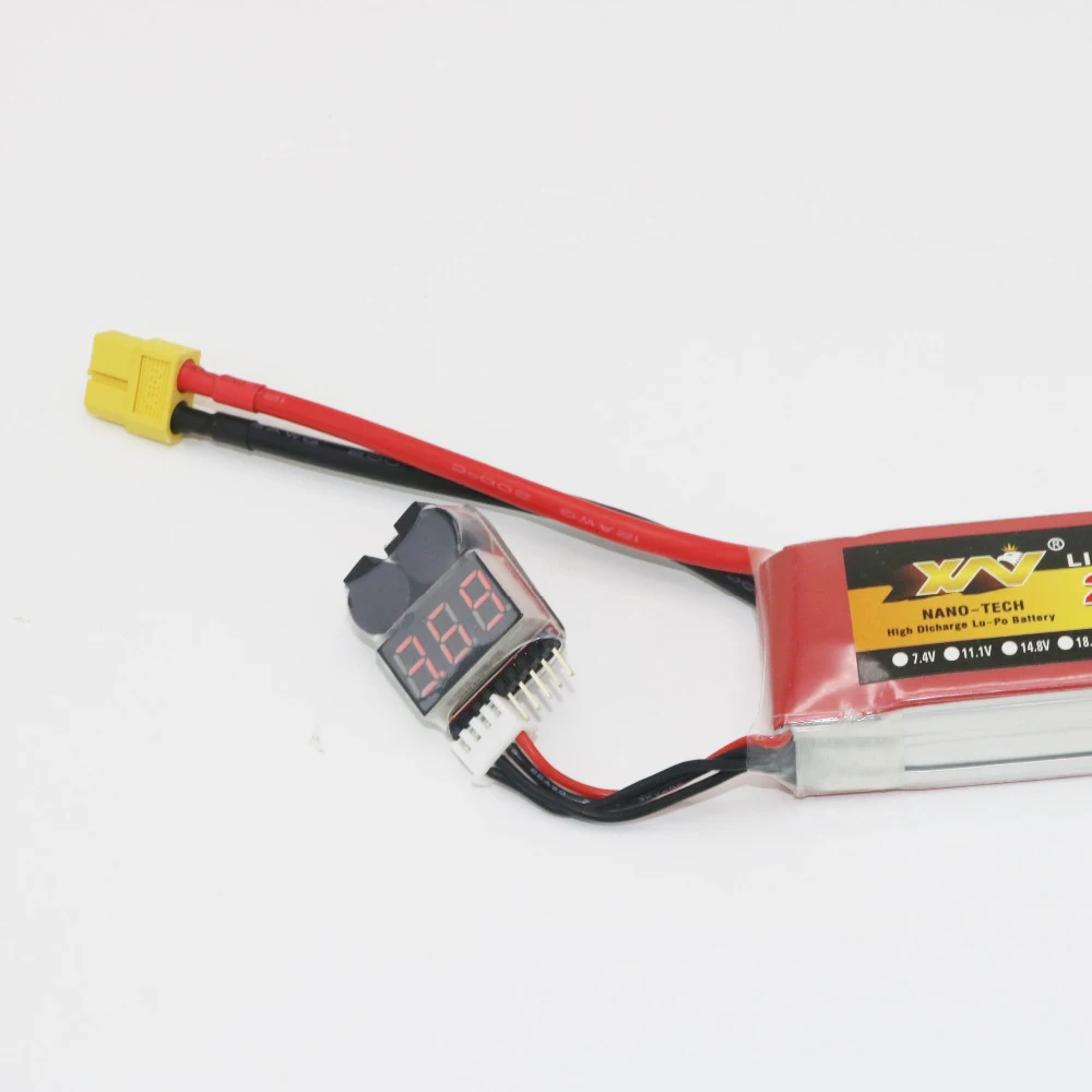 1pcs 1-8S LED Lipo Voltage Indicator Checker Tester Low Buzzer Alarm For RC Car Boat | Игрушки и хобби