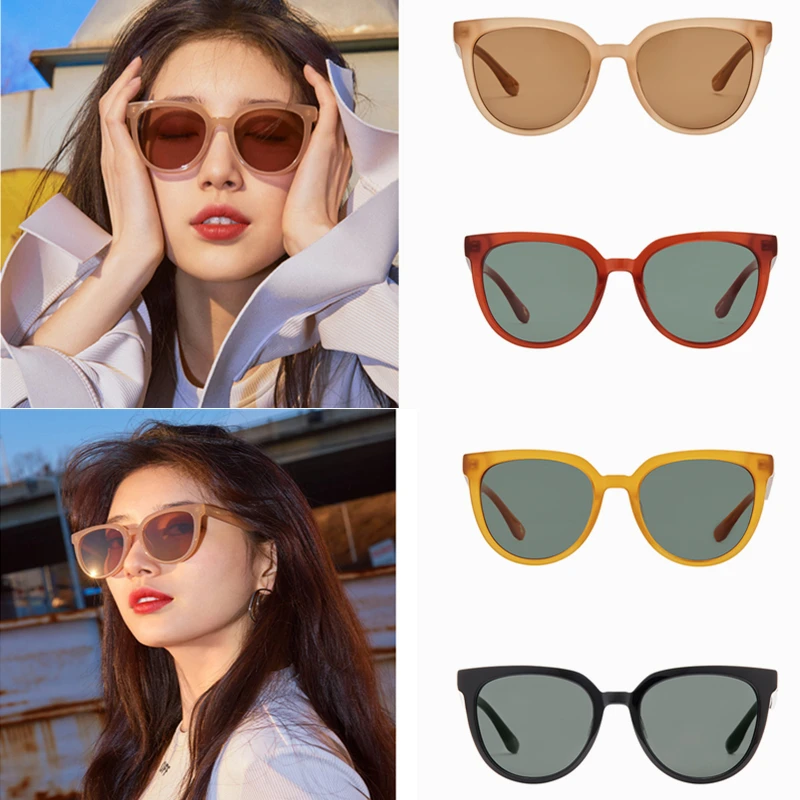 

Korean Design Acetate Sunglasses Retro Round Sun Glasses Women's Luxury Brand Polarized Driving Sunglasses UV400