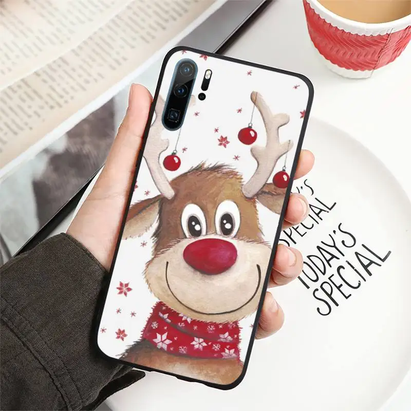 

gifts elk snow Phone Case For Huawei P40 P20 P30 lite Pro P Smart 2019 Mate 40 20 10 Lite Pro Nova 5t