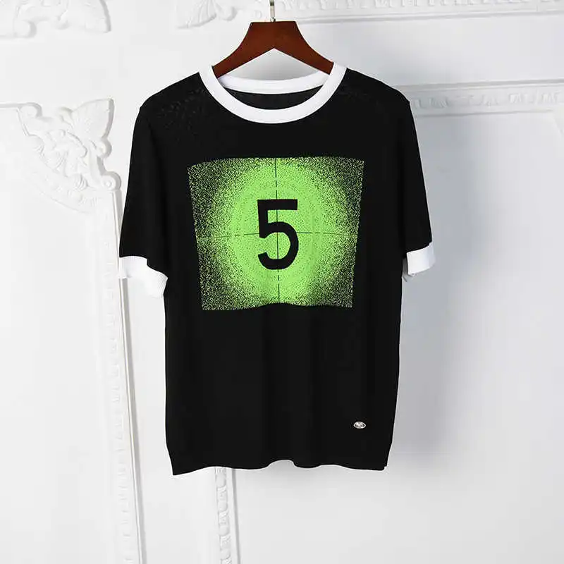 

Футболка женская трикотажная из 2021 шелка, весна-лето, C131