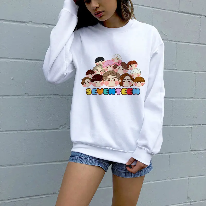 Женская толстовка с капюшоном Seventeen серый свитшот длинным рукавом в стиле