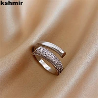 kshmir micro inlaid zircon korea ring female index finger ring temperament opening ring suitable for girls daily gift 2021