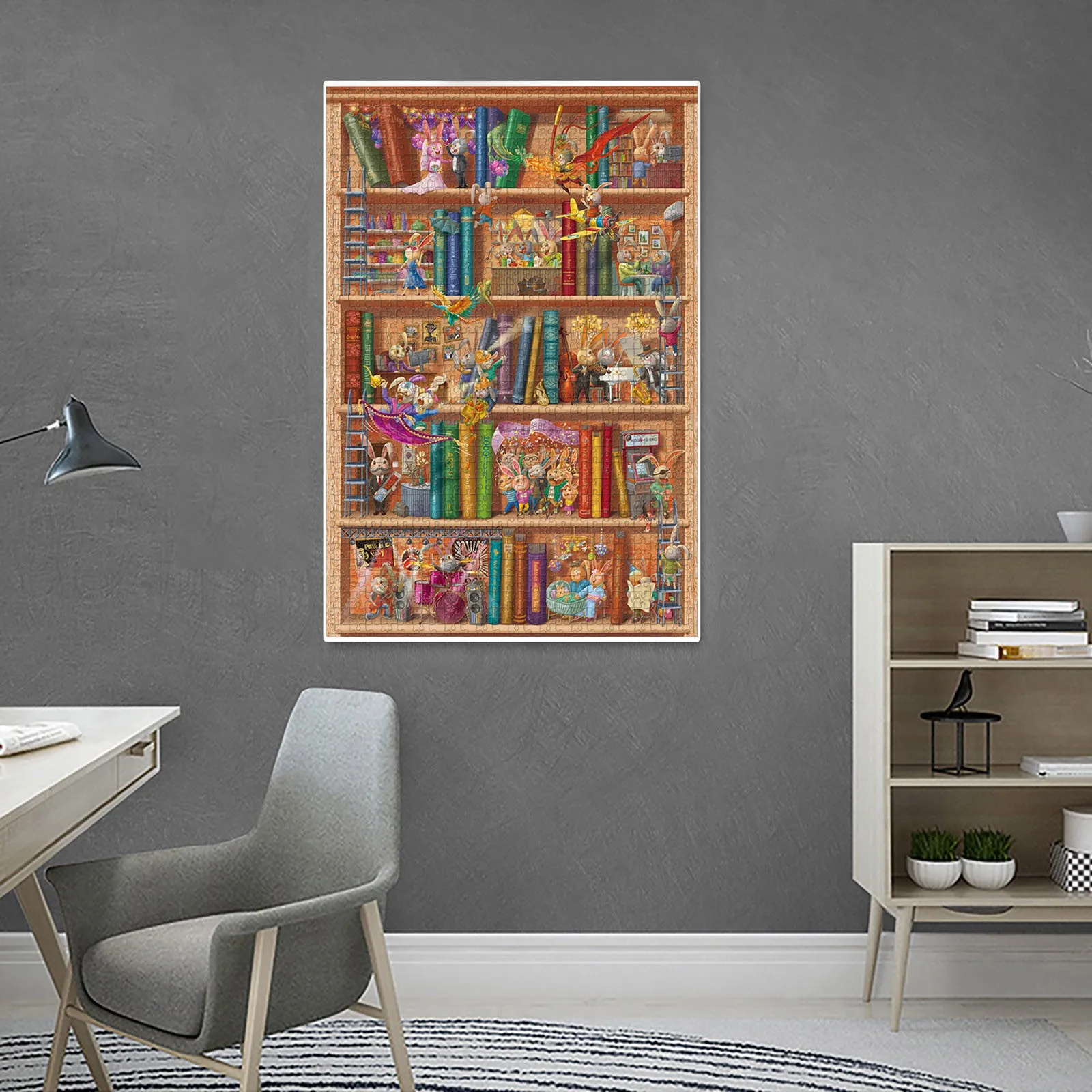 

1000 Pieces Jigsaw Cartoon Puzzles Rabbits Kingdoms Adult Intelligence Puzzles Toys Children's Toy