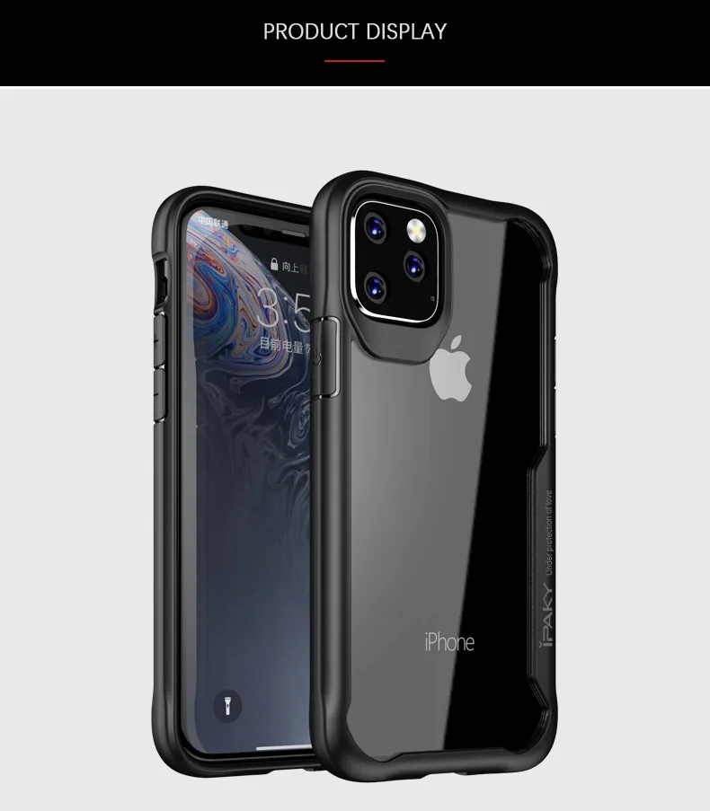 Для iphone 11 чехол прозрачный противоударный ТПУ+ PC чехол для телефона для iphone 11 pro max высокое качество