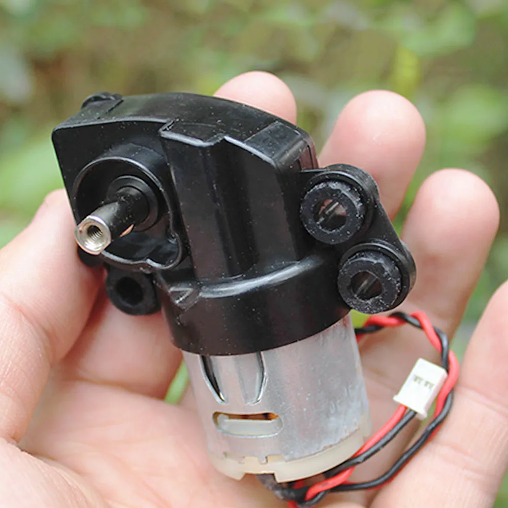 Micro Mini Electric Gear Motor 7-shaped WLWG DC 6V-12V Low Speed Reducer Worm Gearbox for DIY Toy Car Boat Robot Model image 2