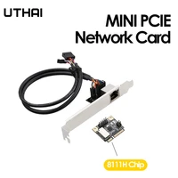 uthai add on cards mini pci e to gigabit network card desktop 1000m wired pci e network card computer component expansion card