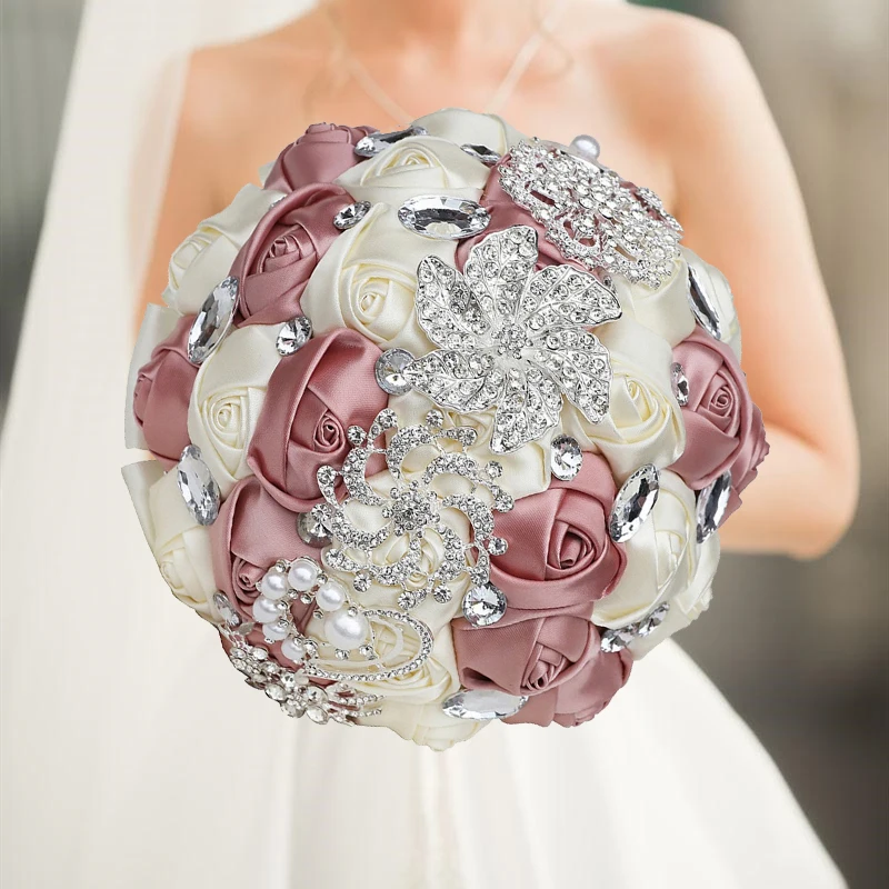 

1PC/LOT Wedding Ribbon Brooch Bouquet For Wedding Party