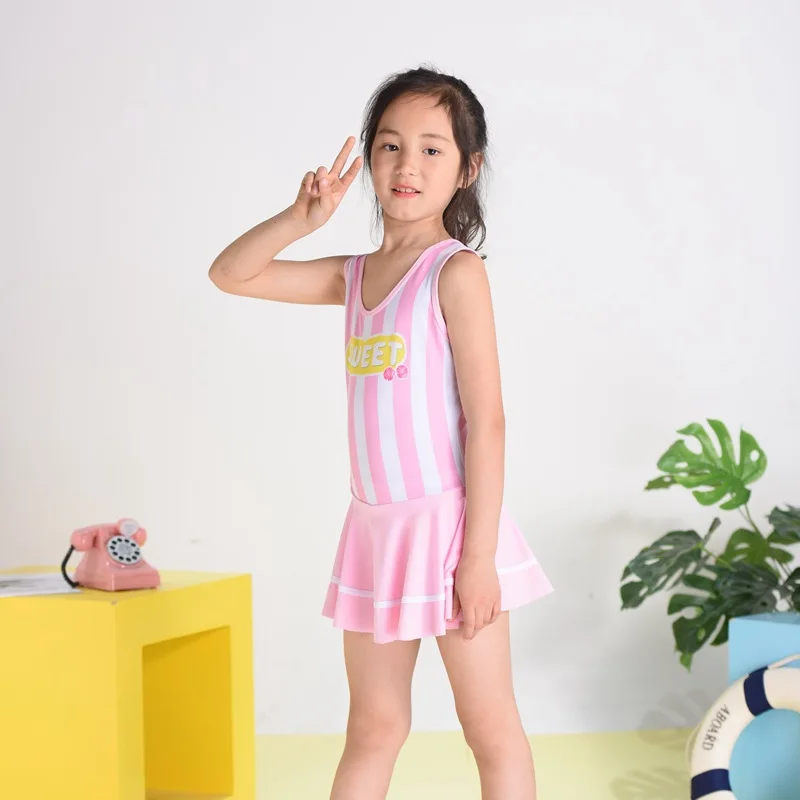 2020 новый стиль детский купальник женская детская юбка боксеры цельный купальный