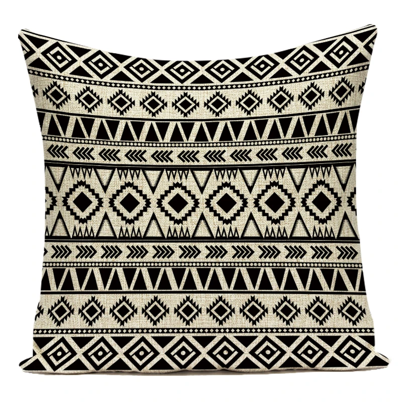 Черный белый цвет Мандала Cojines Decorativos Para Диван Декоративные Чехлы для подушек дом