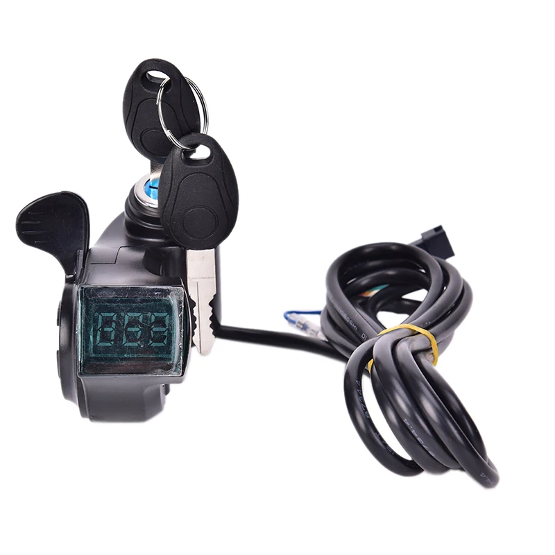 

New Hot Sale Electric Bike Half Wrist Throttle Grip Handle LED Display Indicator/Lock Key Knock Half Twist Throttle