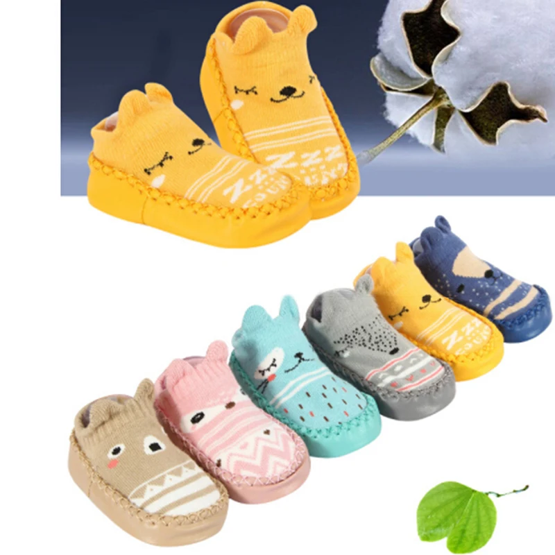 

Anti-Slip Kids Breathable Cotton Socks Children Floor Socks Animal Pattern Soft Bottom Shoes Toddler Warm Girl Boots Socks